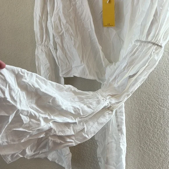 Bananhot X REVOLVE Tie Front Top in white - Picture 10 of 12